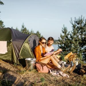 Couple at the campsite